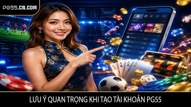 Lưu ý quan trọng khi tạo tài khoản PG55 an toàn và thuận tiện