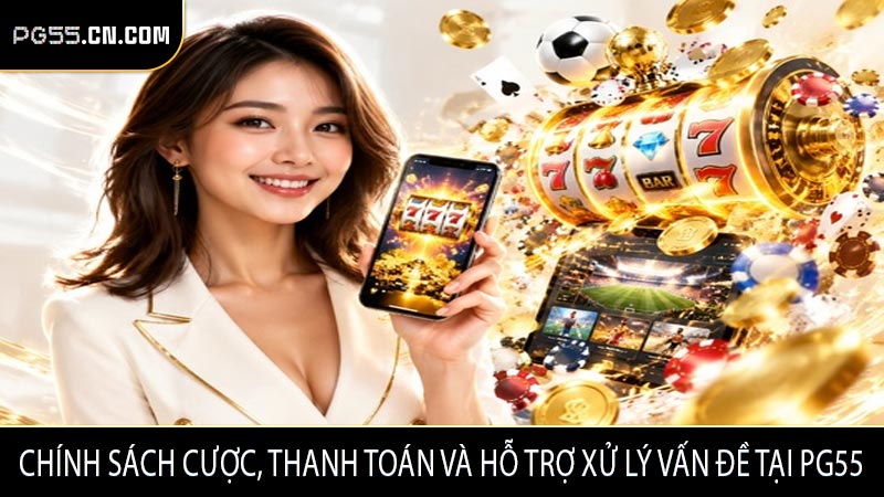Chính sách cược, thanh toán và hỗ trợ xử lý vấn đề tại PG55